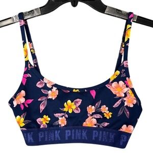 Victorias Secret Pink Sports Bra Women XS Ultimate Full Coverage Athletic Floral